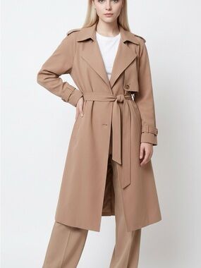 Theory wrap trench sz L / tan/ NWOT